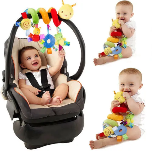 Baby Plush Hanging Toys,Cute Animals Shapes Prams Stroller Bed Spiral Toys