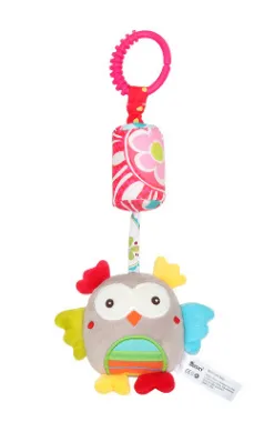 Cartoon Animal Plush Toy, Infant Wind Rattle Baby Stroller Pendant