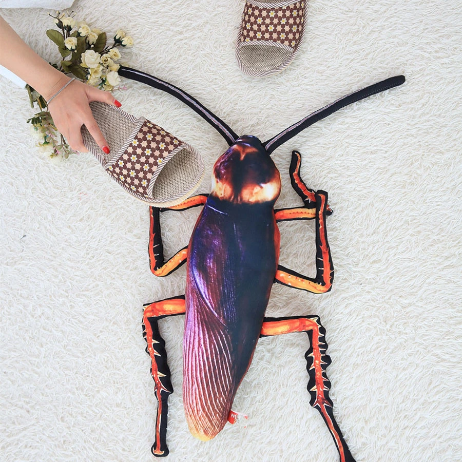 Creative Simulation 3D Cockroach Pillow, Tricky Spoof Insect Plush Toy