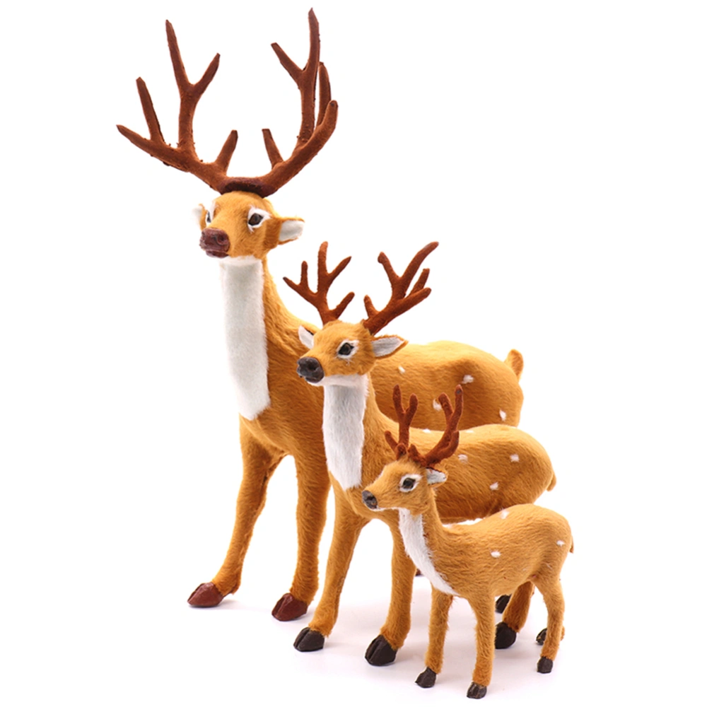 Christmas Plush Deer Ornaments, New Year Party Table Decorations