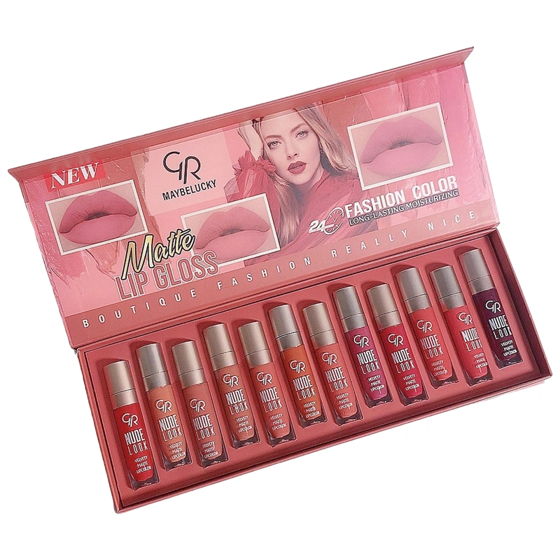 12pcs Lip Gloss Set Long Lasting Moisturizing Matte Liquid Lipstick 