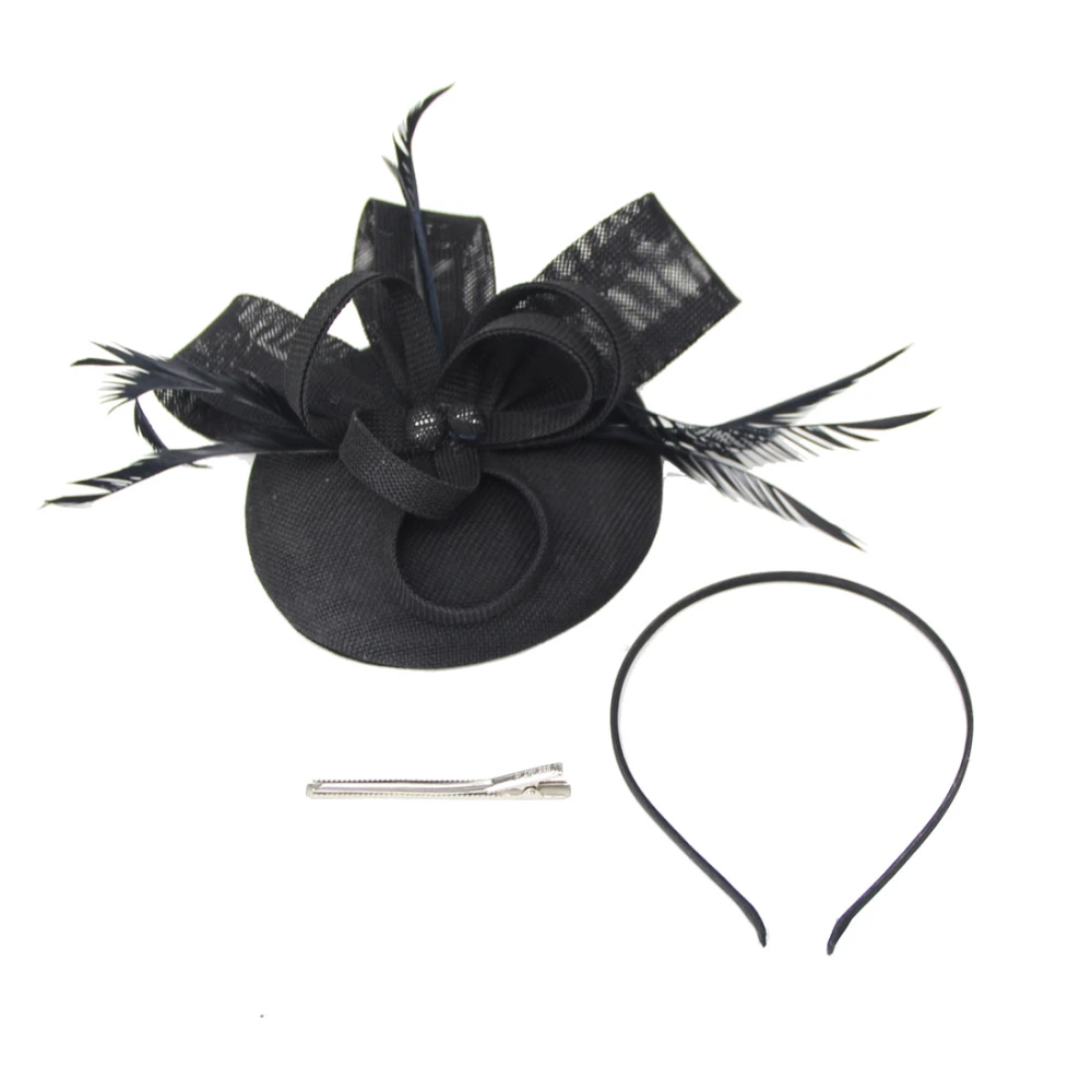 Women Flower Hat Fascinator Caps, Headband and Hairpin Dual-use Hat