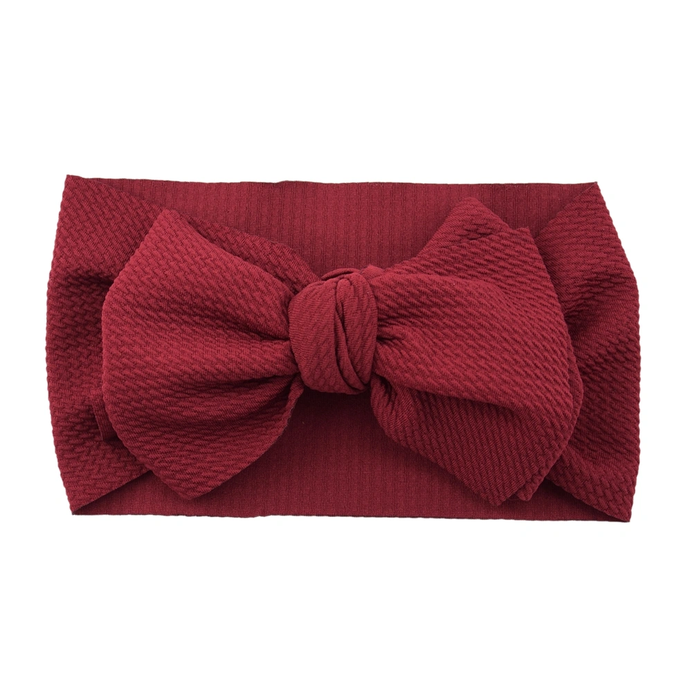 Girls Leisure Hair Accessories Monochrome Bow Decoration Soft Headband