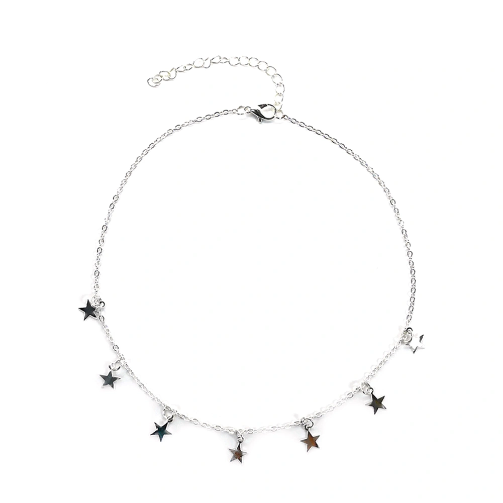 Female Star Pendant Necklace, Clavicle Gold/Sliver Casual Choker