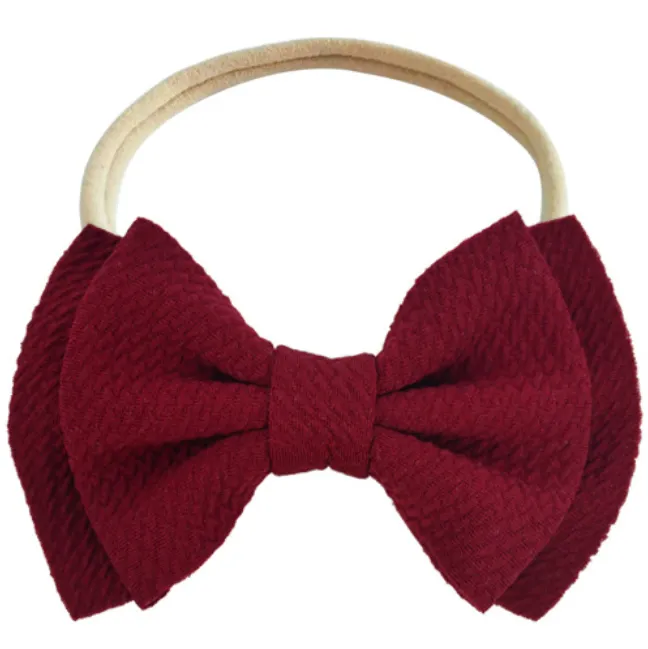 Toddler Baby Girls Headbands Double Bow Elastic Headwear 14 Colors