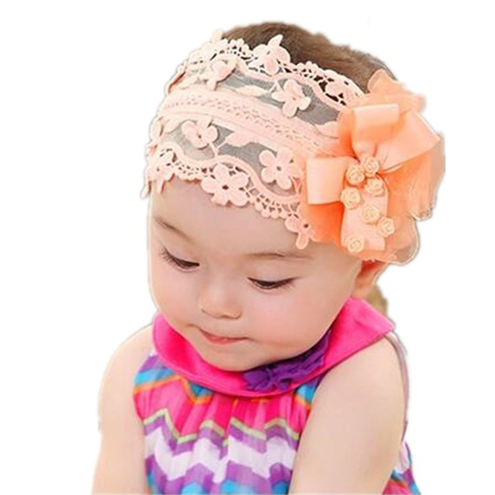 Baby Girls Bow Headband, Lace Hollow Elegant Out Swan Wig Hair Band