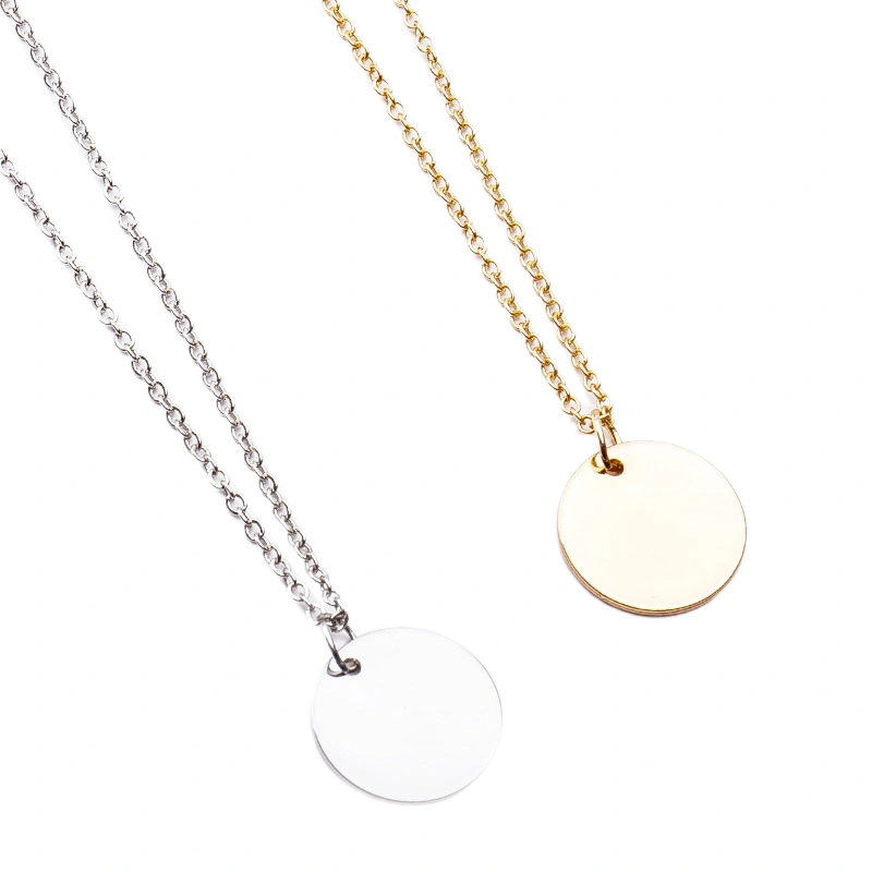 Simple Small Round Pendant Clavicle Chain Fashionable and Elegant Necklace