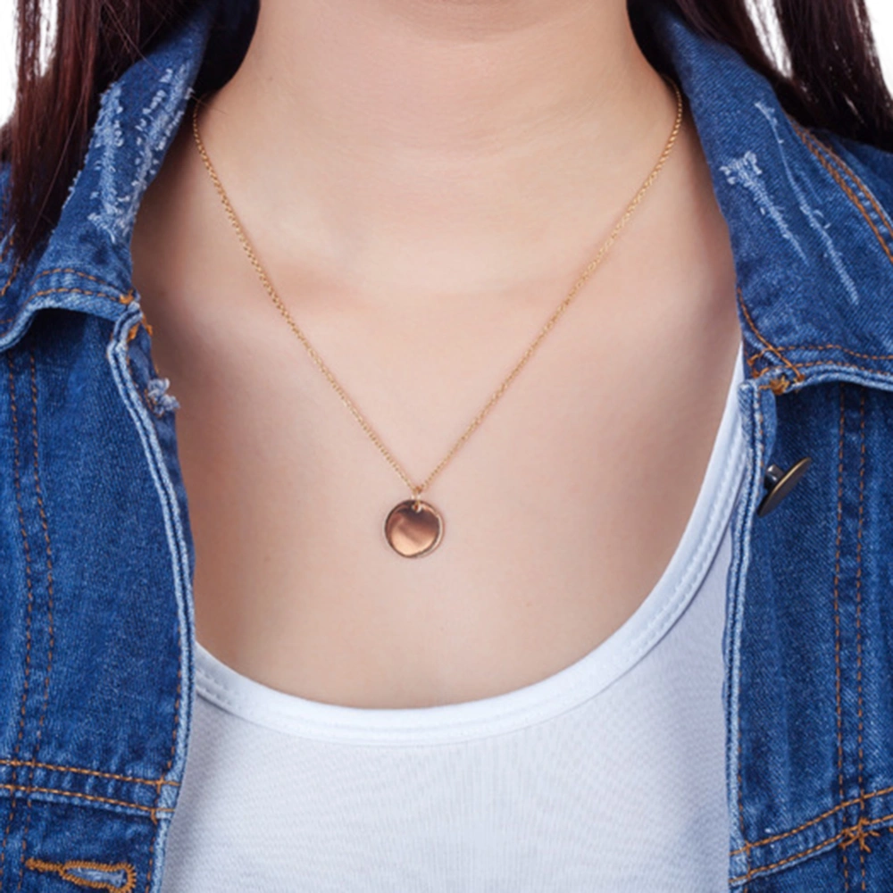 Simple Small Round Pendant Clavicle Chain Fashionable and Elegant Necklace