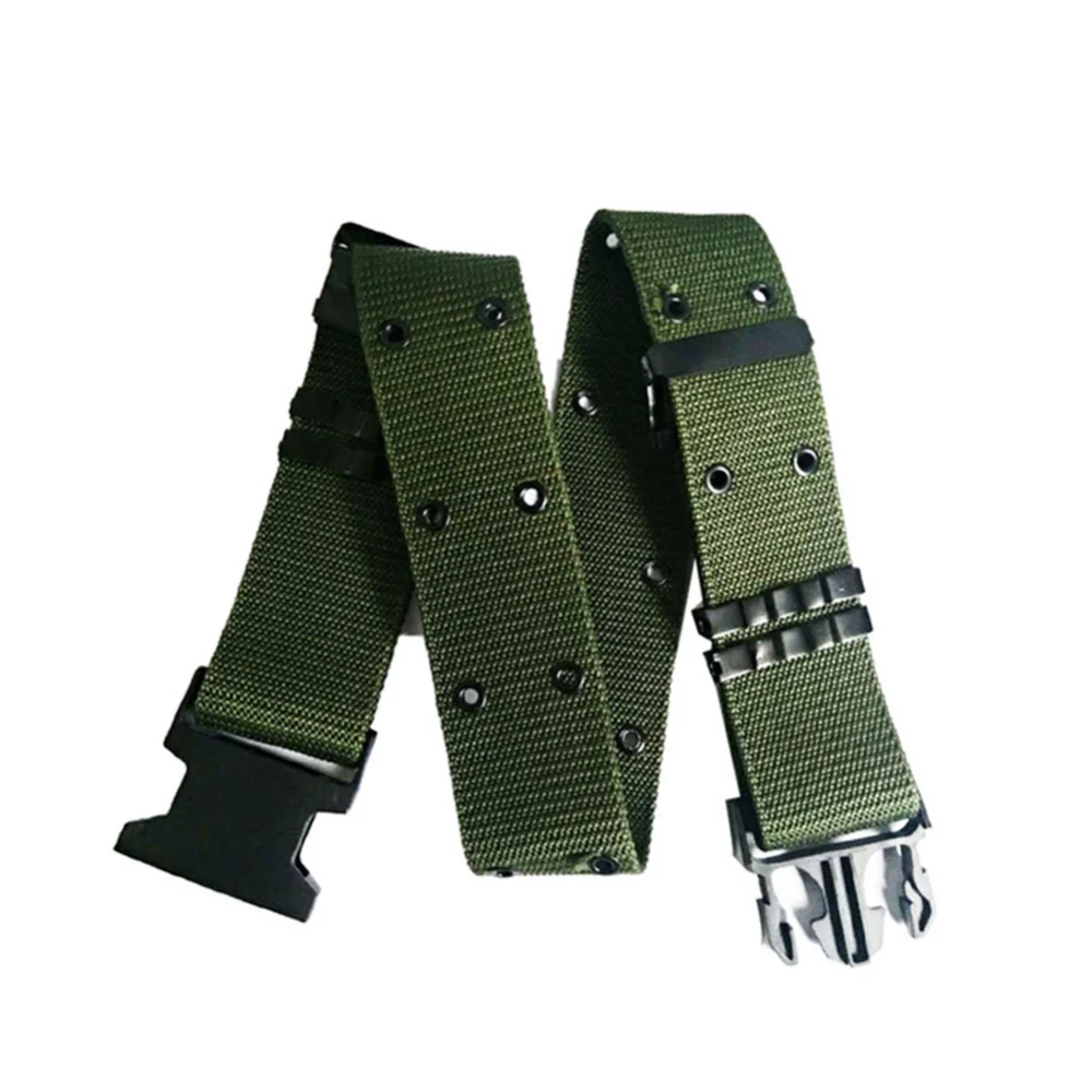 Adjustable Canvas Military Tactical Belt with Quick-Release Buckle