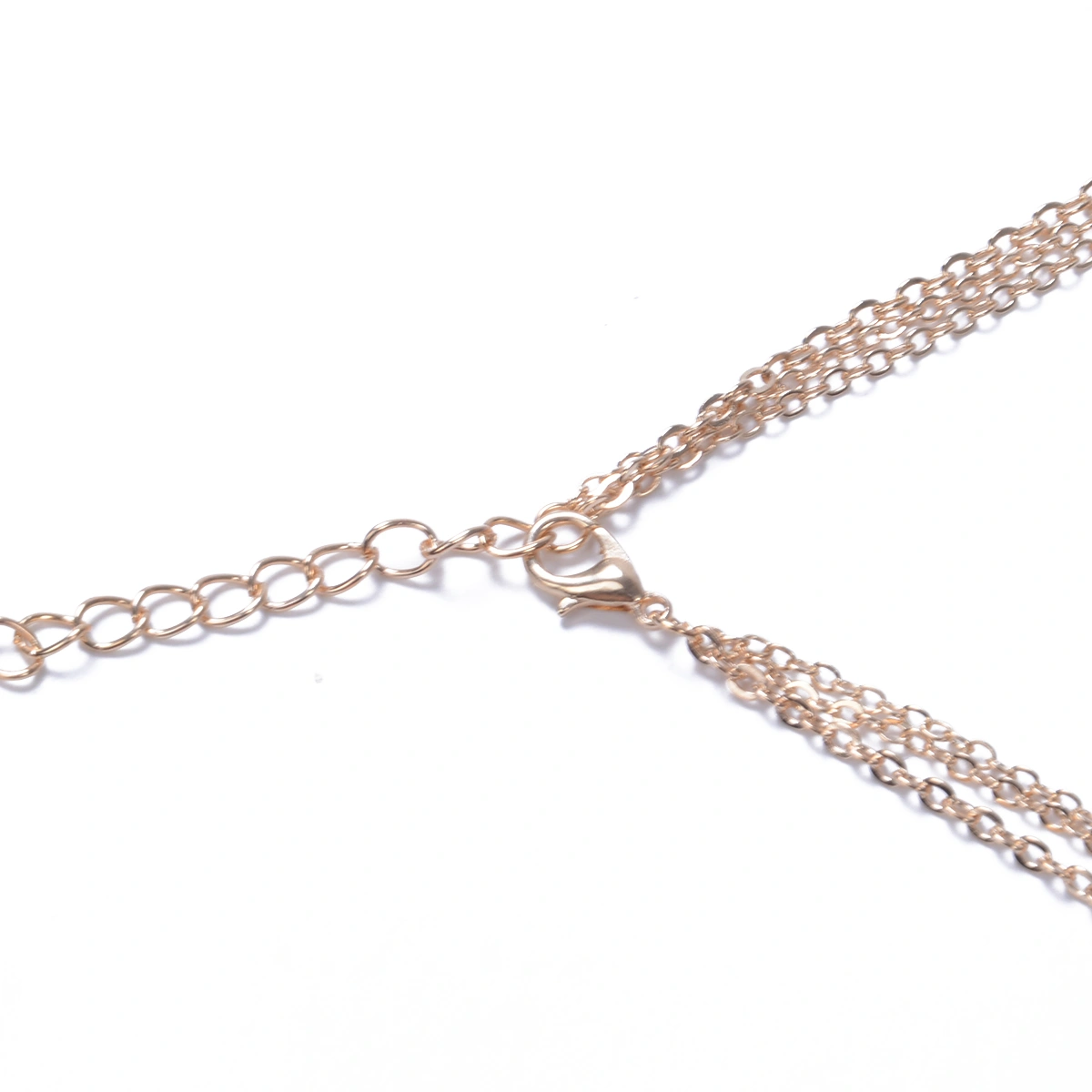 Female Simple Multilayer Necklace, Long Link Chain Party Star Necklace