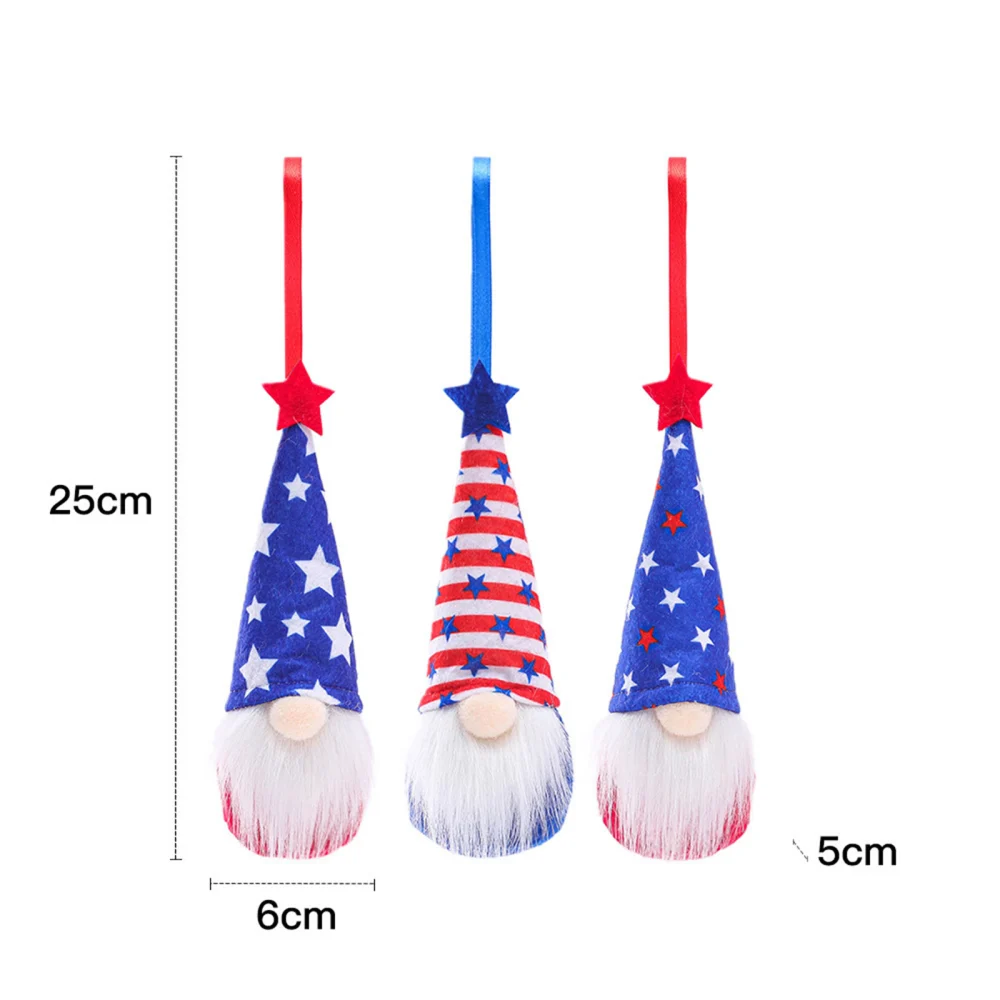 4th of July Gnome Decoration, Handmade Patriotic Tomte Dwarf Ornaments