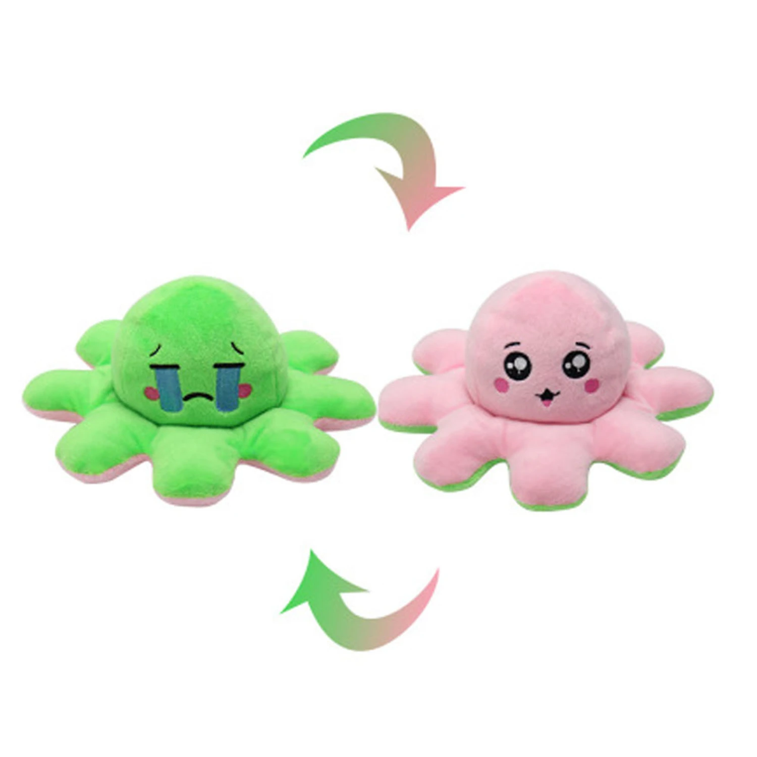 Octopus Plush Toy, Reversible Stuffed Animal for Adults Children