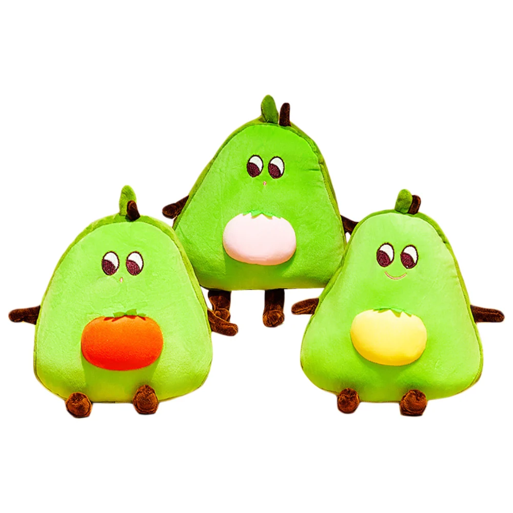 Children's Stuffed Plush Toy, Portable Soft Surface Avocado/Peach Doll