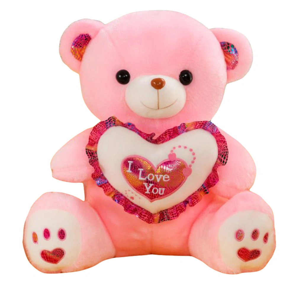 Plush Doll Bear Heart Pillow Toy Birthday Girl Gift Home Decoration 