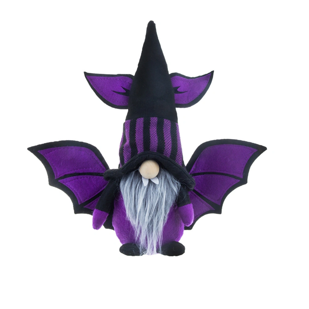 Halloween Gnome Decoration, Scandinavian Nisse Doll with Bat Wings