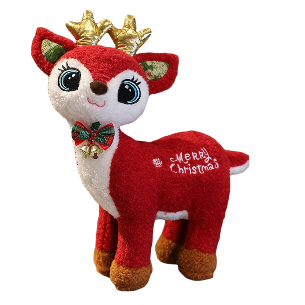 Cute Plush Doll, Letter Print Christmas Elk Shape Stuffed Soft Toy