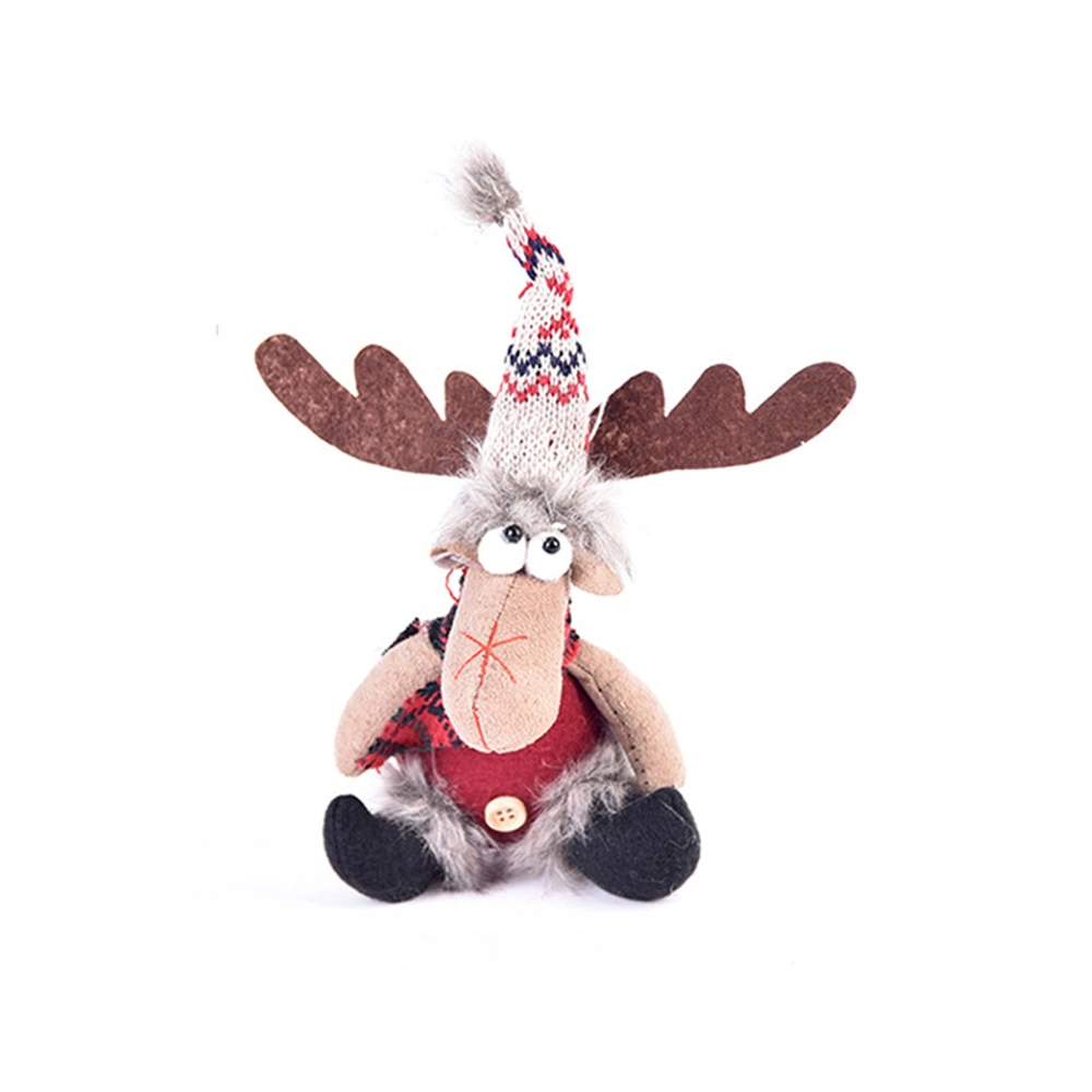 Christmas Mini Elk Doll Pendant Christmas Tree Window Ornaments