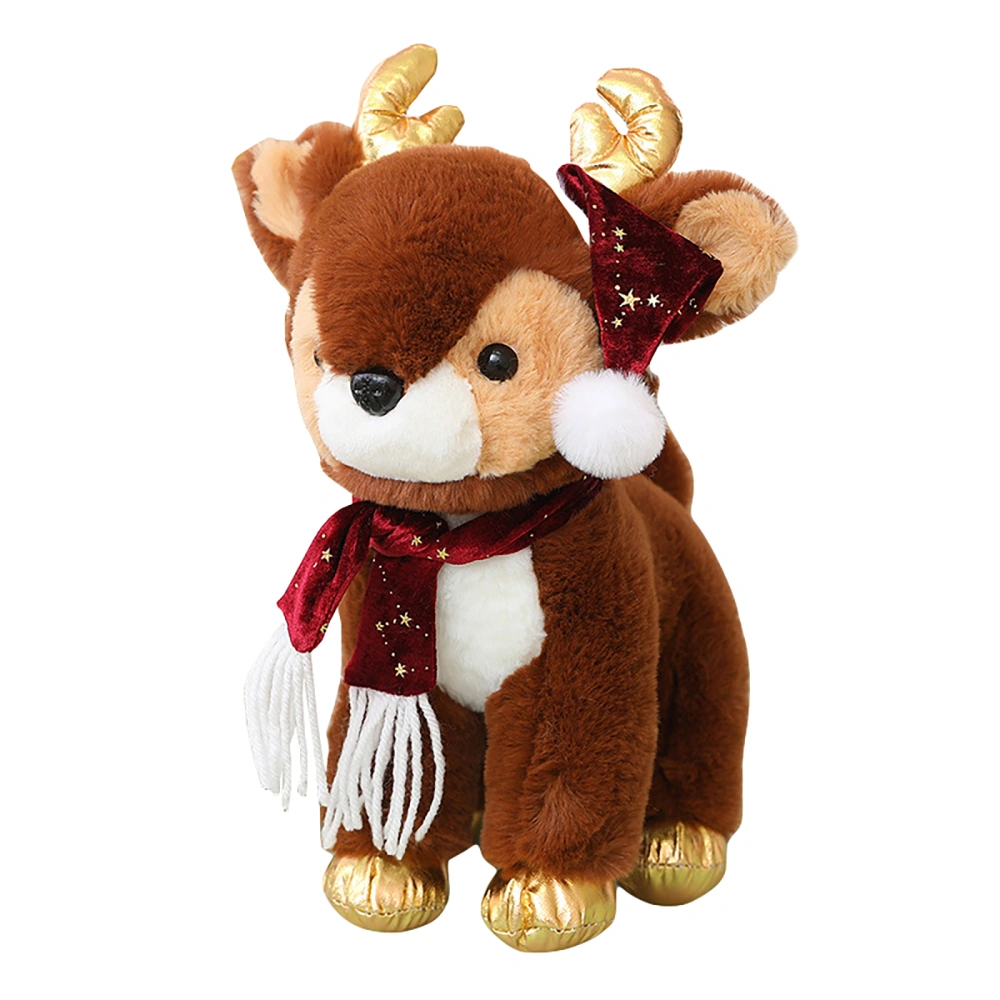 Christmas Stuffed Plush Doll, Cute Cartoon Elk Soft Toy Gift