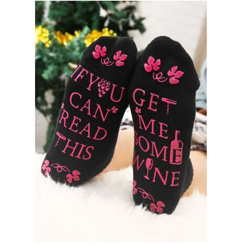 Women Spring/Summer Cute Funny Socks Thin Breathable Letter Print Hose