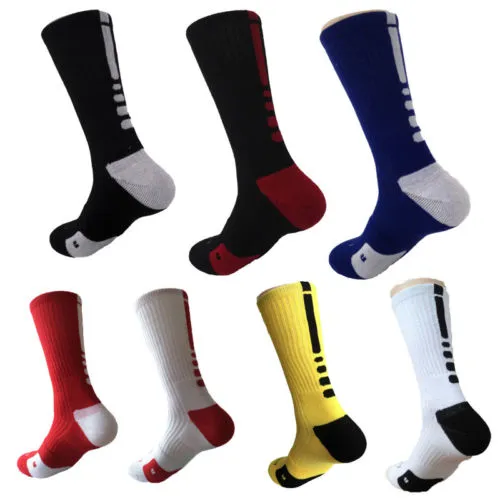 Men Sport Football Long Socks Fashion Print Calf Length Soccer Socks