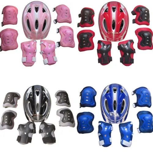 7PCS Toddler Girls Boys Protect Helmet Knee Elbow Wrist Pad Sets