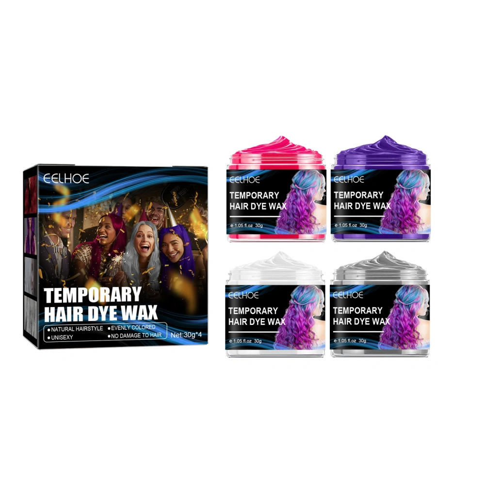 Temporary Hair Wax Instant Hair Color Washable Pomades Hair Dye