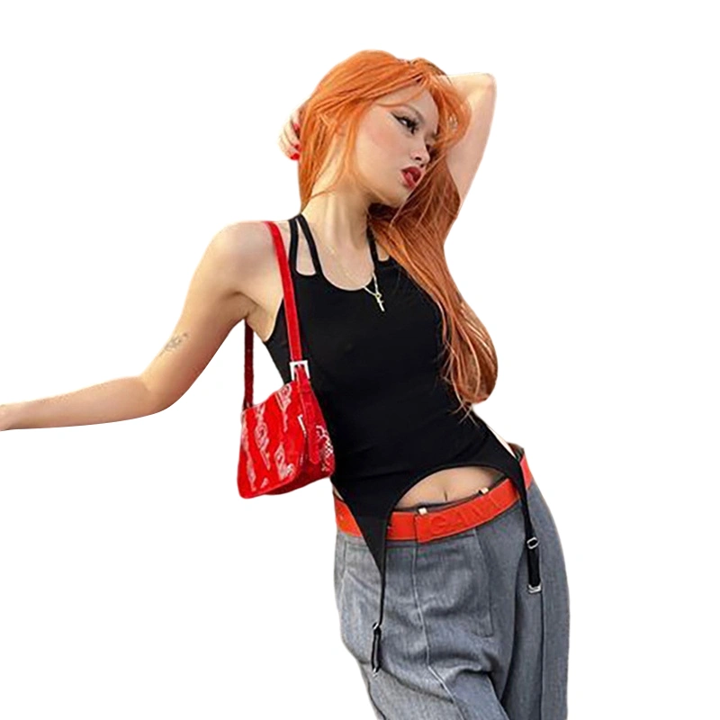 Women Camisole Tops Irregular Hem Summer Casual Sleeveless Crop Tops 