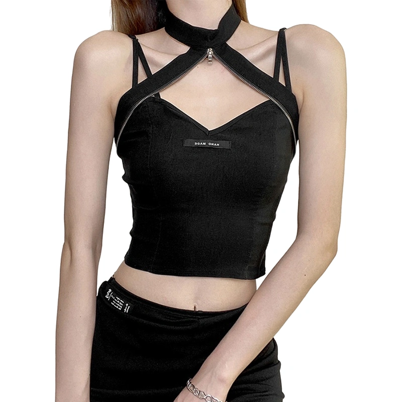 Women Camisole, Spaghetti Straps Halterneck Hollowed Summer Tops