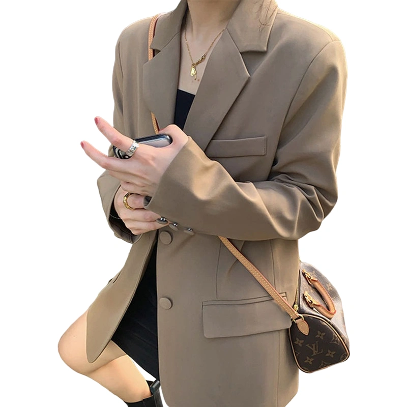 Women Blazer Jacket, Long Sleeve Button Closure Solid Casual Outwear