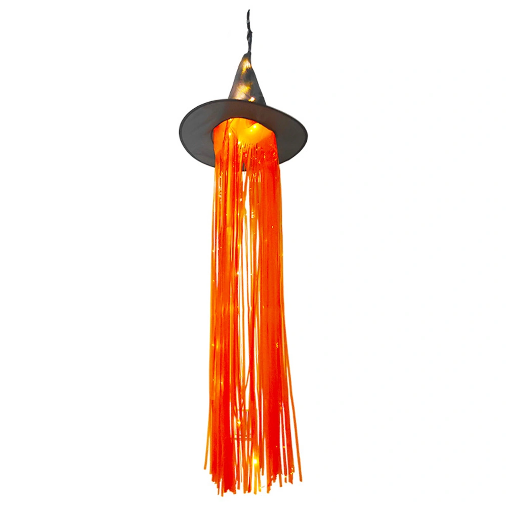 Light-up Witch Hat Tasseled Halloween Tree Outdoor Decoration