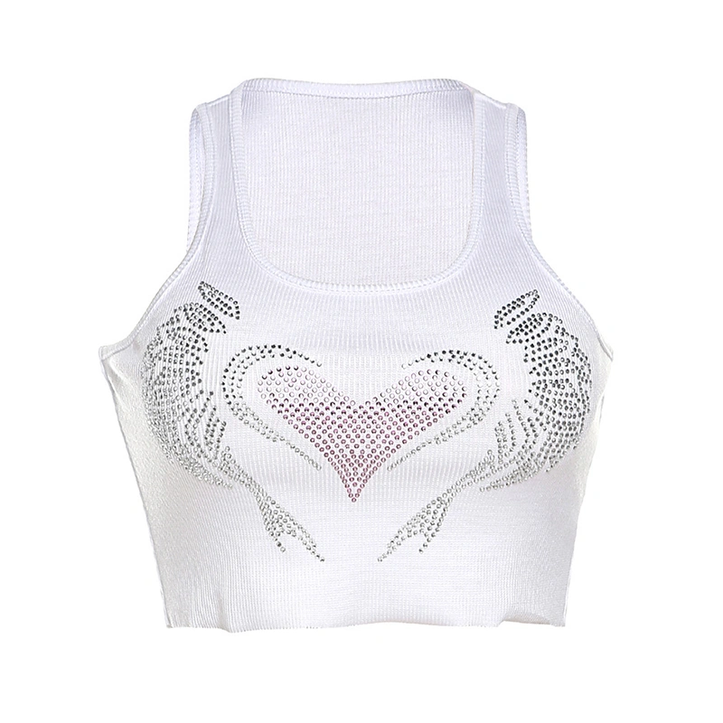 Women Tank Top, Sleeveless U-neck Heart Slim Fit Summer Vest