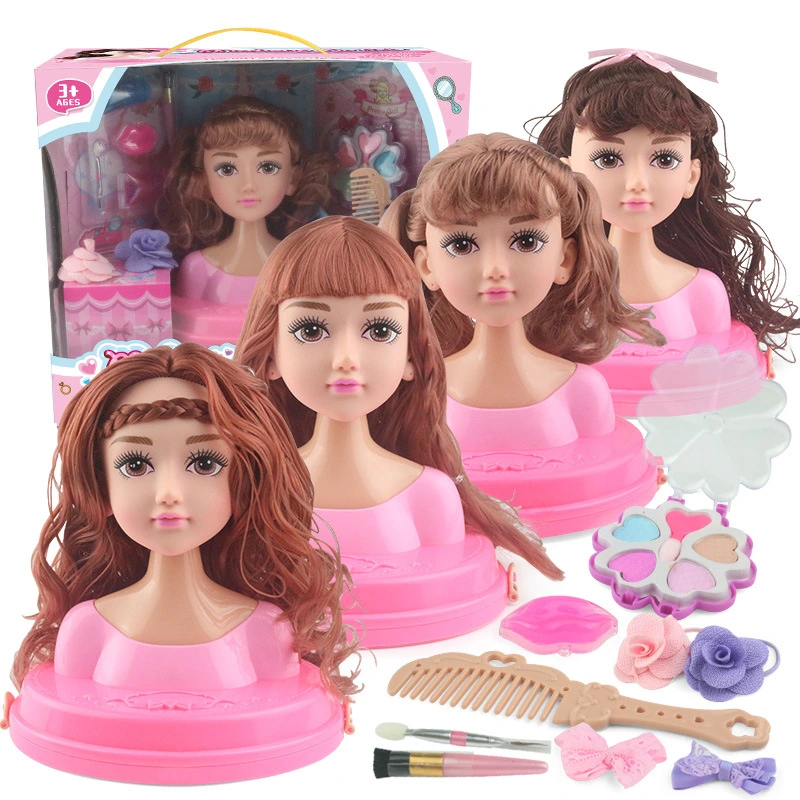 Hairdressing Barbie doll set gift box girl toy cross-border simulation bust can make-up beauty princess doll