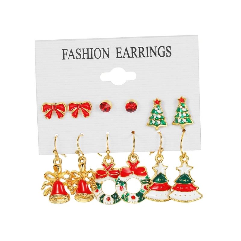 Women Christmas Earrings Set Lightweight Cute Holiday Earrings Jewelry