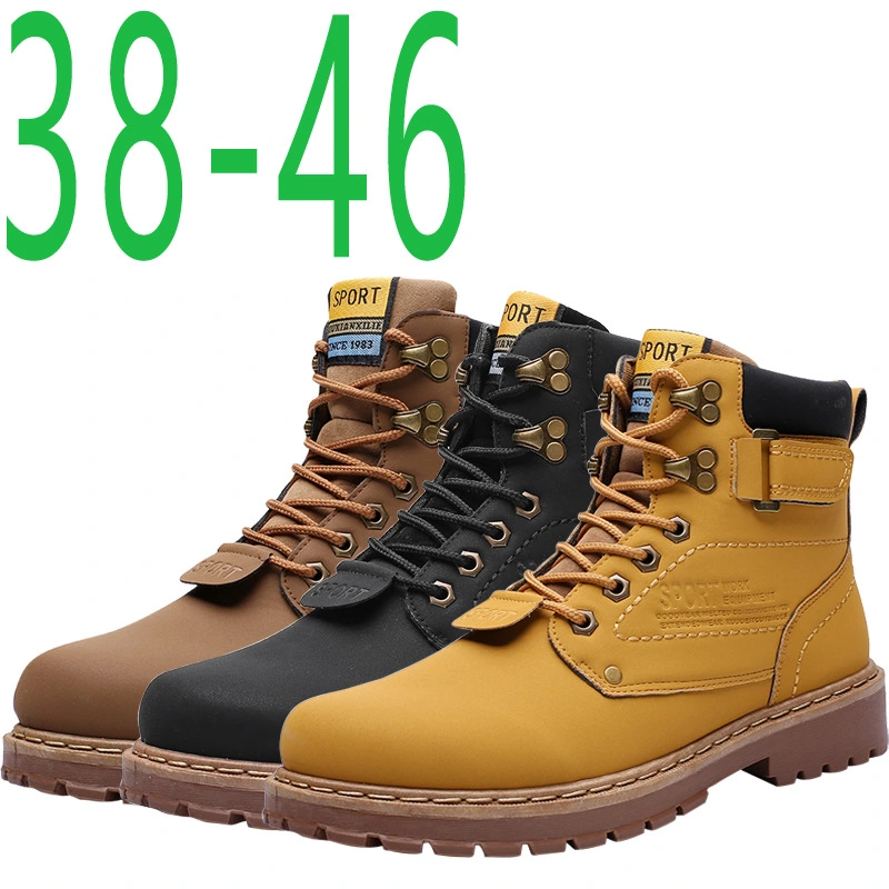 Men's Fashion Large Size High-top Tooling Boots Casual Martin Boots Men's Shoes