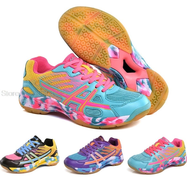 Men Women Badminton Shoes Table Tennis Shoes Unisex Breathable Sport Sneakers Lightweight Damping Tennis Shoes Ping Pong Sneakers