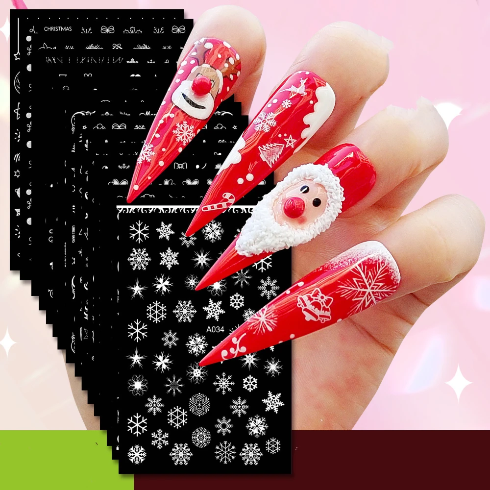 Christmas Nail Sticker With Adhesive