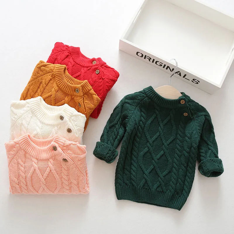 New Children's Knitted Bottoming Shirt Sweater