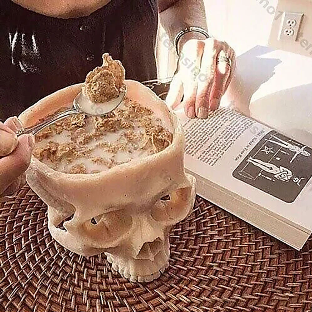 Resin Skull Bowl Flowerpot Decoration Ornaments