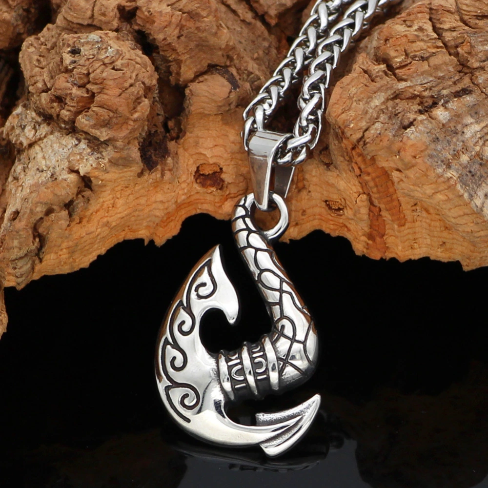 Nordic Viking Axe Lunavin Pendant Stainless Steel Necklace