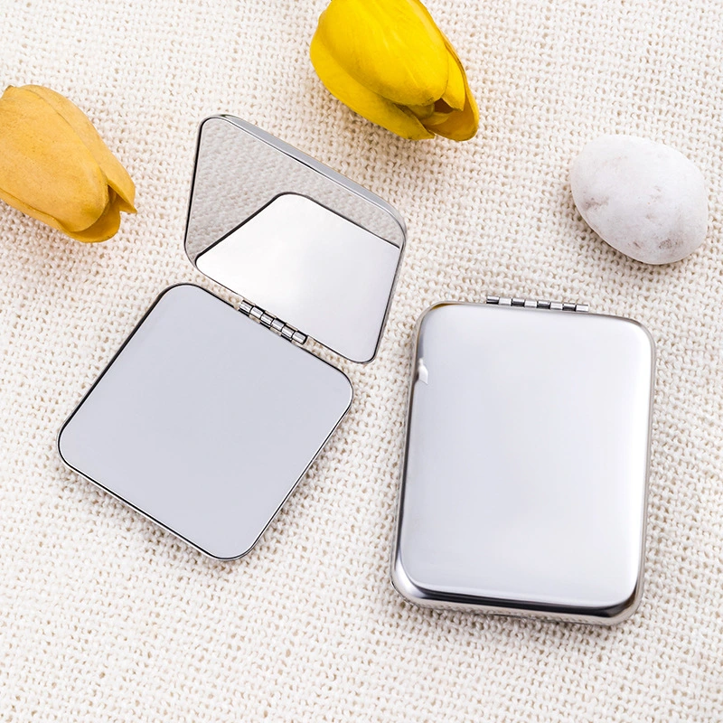 Stylish And Portable Foldable Portable Double-sided Stainless Steel Cosmetic Mirror