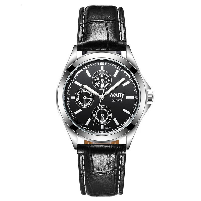 Couple Three Eyes And Six Needles Luminous Waterproof Quartz Watch