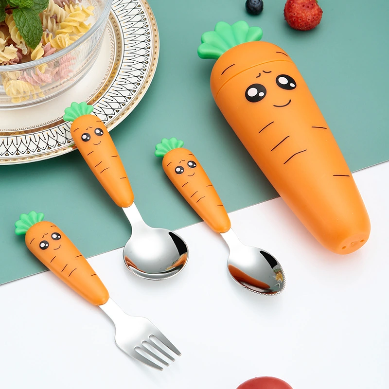 Cartoon Children's Carrot 304 Stainless Steel Tableware