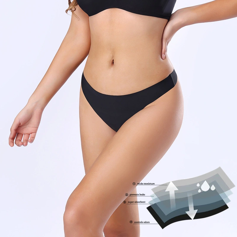 Women's Fashion Simple Four-layer Leak-proof Absorbent T-back