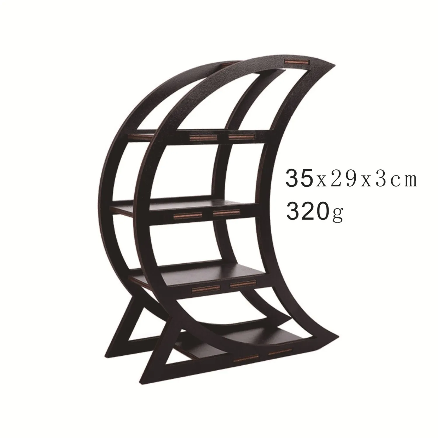 Crescent-shaped Table Decorative Shelf