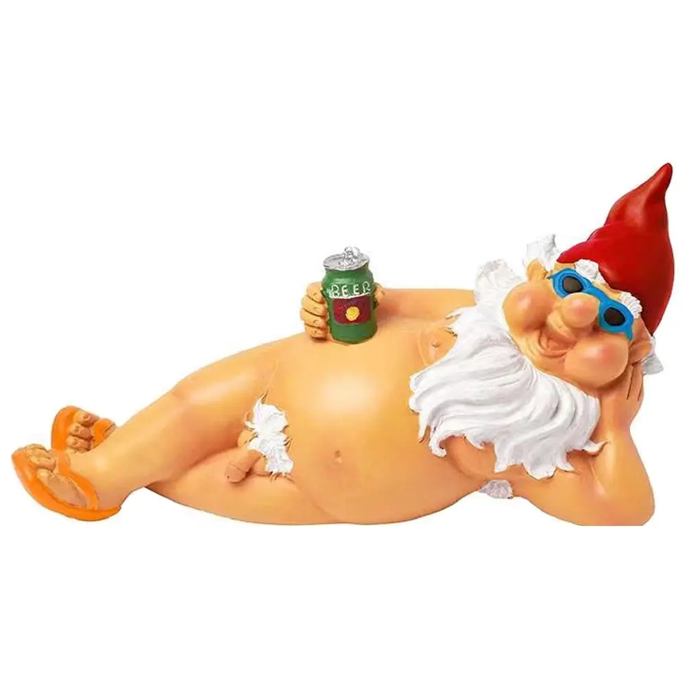 Garden Goblin Art Decoration Funny Elf Statue Resin Dwarf Naughty Garden Statue for Home Garden Decoration