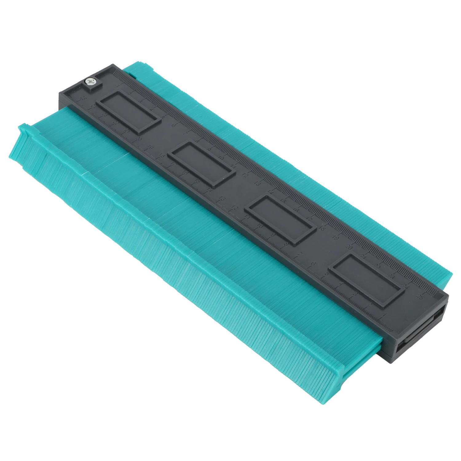 Contour Ruler Duplicator with Lock Irregular Outline Measuring Tool Carpentry AccessoryGreen L 250mm / 10in