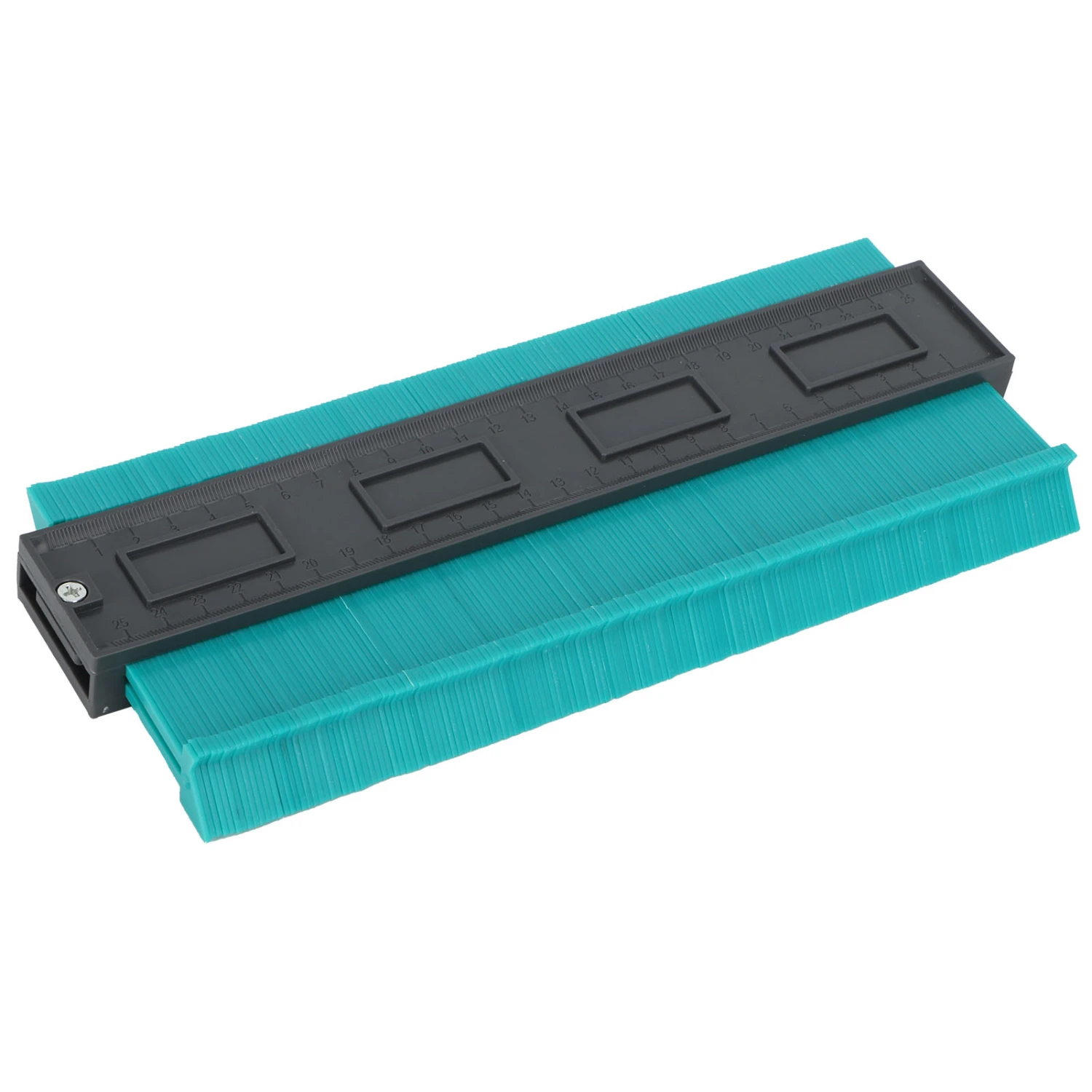 Contour Ruler Duplicator with Lock Irregular Outline Measuring Tool Carpentry AccessoryGreen L 250mm / 10in
