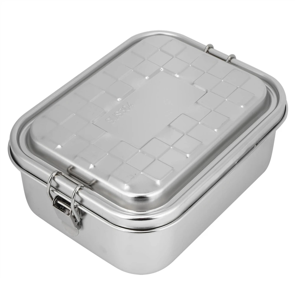 Single Layer Lunch Box Food Bento Container Stainless Steel 304 Home Accessory for StudentsSmall