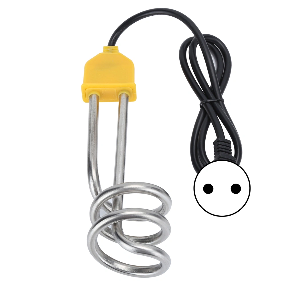 1500W Stainless Steel Electric Immersion Heater Boiler for Home Office Travel Use 1.5mEU Plug 220‑250V