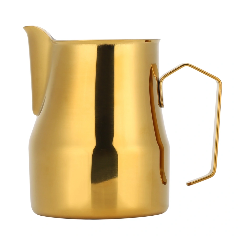 Stainless Steel Espresso Coffee Milk Cup Frothing Pitcher Jug Latte Art for Home Coffee UseGlossy Gold 550ml